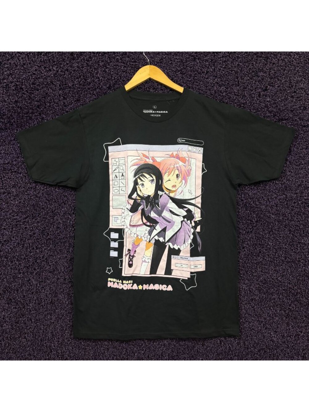 Puella Magi Madoka Magica And Homura T-Shirt Size Large